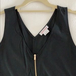 Sleeveless zip front maternity  jumpsuit worn once